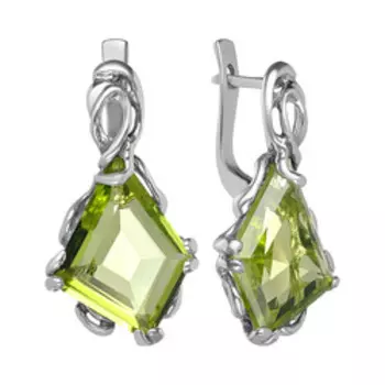 Серебряные серьги с кварцем