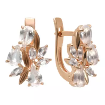 Серебряные серьги с кварцем