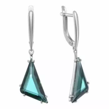 Серебряные серьги с кварцем