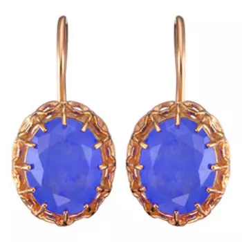 Серебряные серьги с кварцем