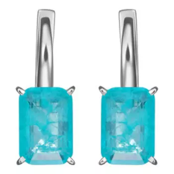 Серебряные серьги с кварцем