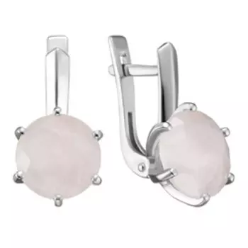 Серебряные серьги с кварцем