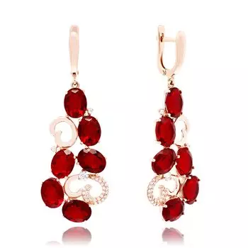 Серебряные серьги с кварцем