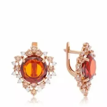 Серебряные серьги с кварцем