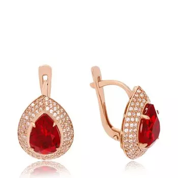 Серебряные серьги с кварцем