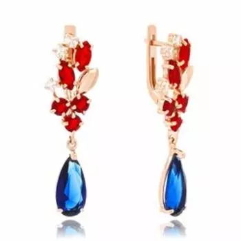 Серебряные серьги с кварцем