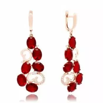 Серебряные серьги с кварцем