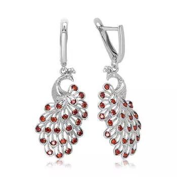 Серебряные серьги с кварцем