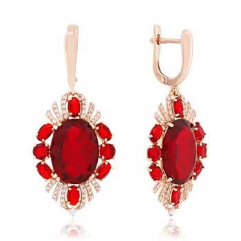 Серебряные серьги с кварцем