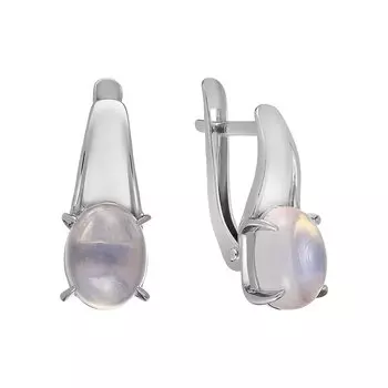 Серебряные серьги с кварцем