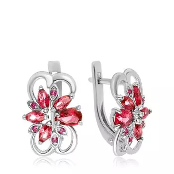 Серебряные серьги с кварцем