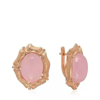 Серебряные серьги с кварцем