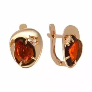 Серебряные серьги с гранатовым кварцем