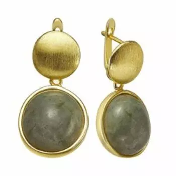 Серебряные серьги с лабрадоритом