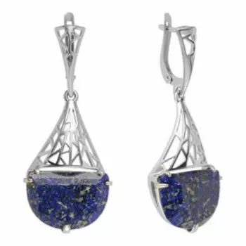 Серебряные серьги с лазуритами