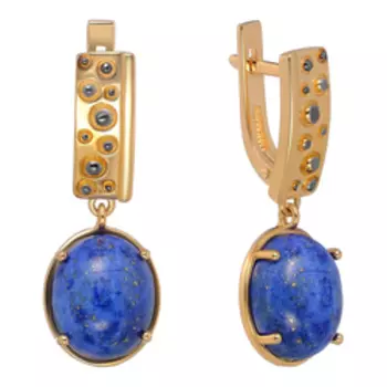 Серебряные серьги с лазуритами