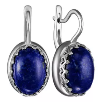 Серебряные серьги с лазуритами