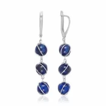 Серебряные серьги с лазуритами