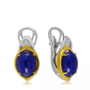 Серебряные серьги с лазуритами