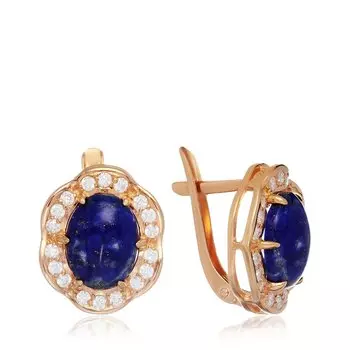 Серебряные серьги с лазуритами