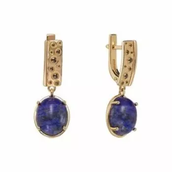 Серебряные серьги с лазуритами