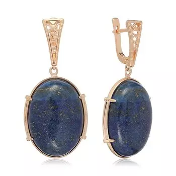 Серебряные серьги с лазуритом