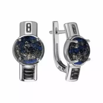 Серебряные серьги с лазуритом