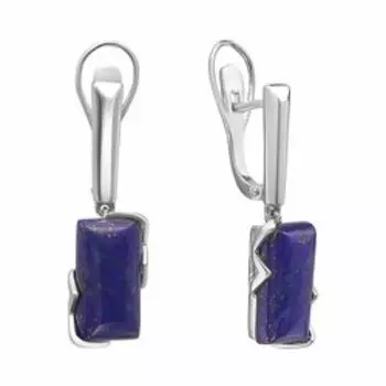 Серебряные серьги с лазуритом