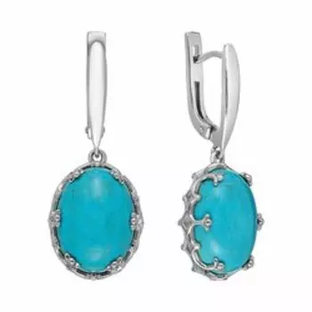 Серебряные серьги с магнезитами