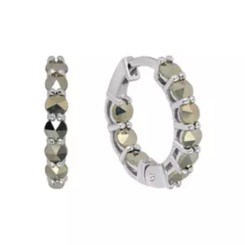 Серебряные серьги с марказитами