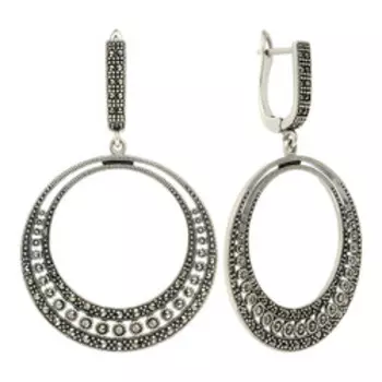 Серебряные серьги с марказитами