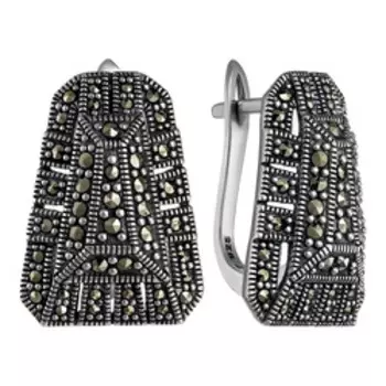 Серебряные серьги с марказитами