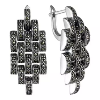 Серебряные серьги с марказитами