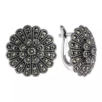 Серебряные серьги с марказитами