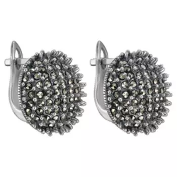 Серебряные серьги с марказитами