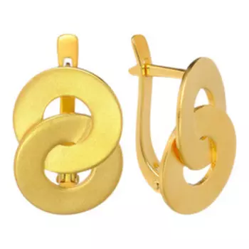 Серебряные серьги с матированием