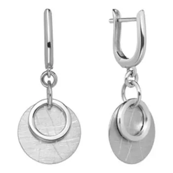 Серебряные серьги с матированием