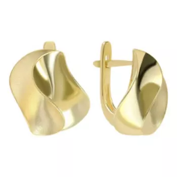 Серебряные серьги с матированием