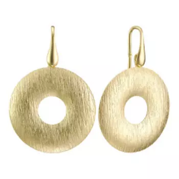 Серебряные серьги с матированием