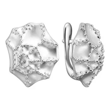 Серебряные серьги с матированием