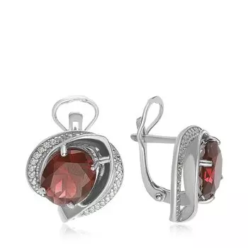 Серебряные серьги с наногранатом