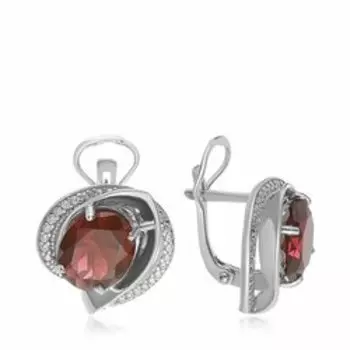 Серебряные серьги с наногранатом