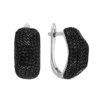 Серебряные серьги с нанокристаллами