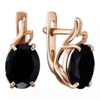 Серебряные серьги с натуральными черными опалами