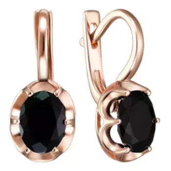 Серебряные серьги с натуральными черными опалами