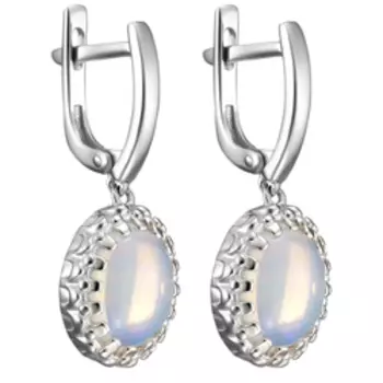 Серебряные серьги с натуральными опалами