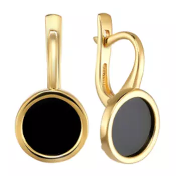 Серебряные серьги с ониксами