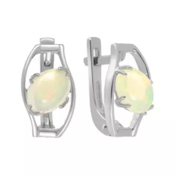 Серебряные серьги с опалами