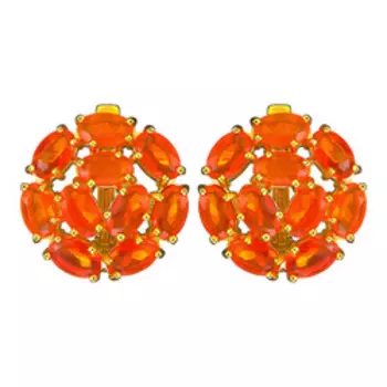 Серебряные серьги с опалами