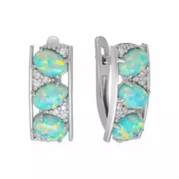 Серебряные серьги с опалами